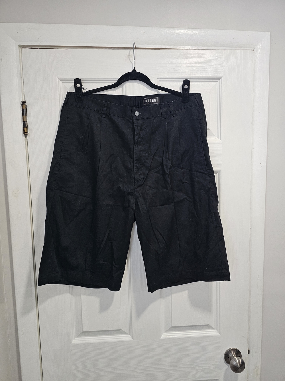 Gochu By KBB Black Pleated Flat-Front Men's Shorts